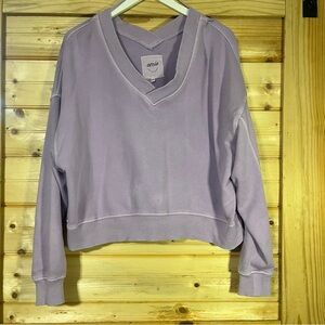 Aerie Soft Purple V-Neck Sweatshirt